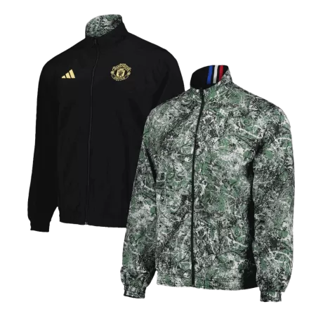 New Manchester United Reversible Jacket 2023/24 Black&Green - Best Soccer Players