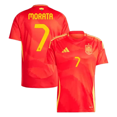 MORATA #7 New Spain Jersey 2024 Home Soccer Shirt - Best Soccer Players