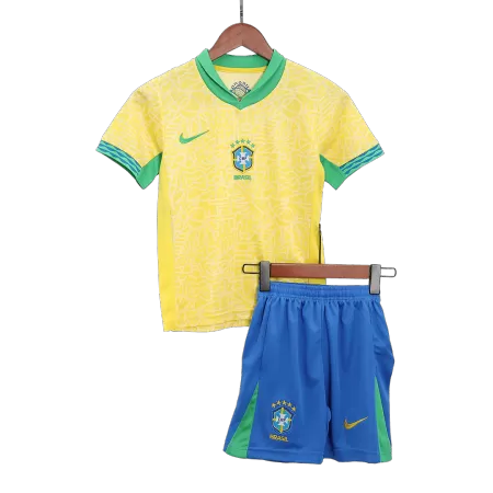 Brazil Kids Kit 2024 Home (Shirt+Shorts) - Best Soccer Players