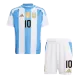 MESSI #10 Argentina Kids Kit 2024 Home (Shirt+Shorts) - Best Soccer Players